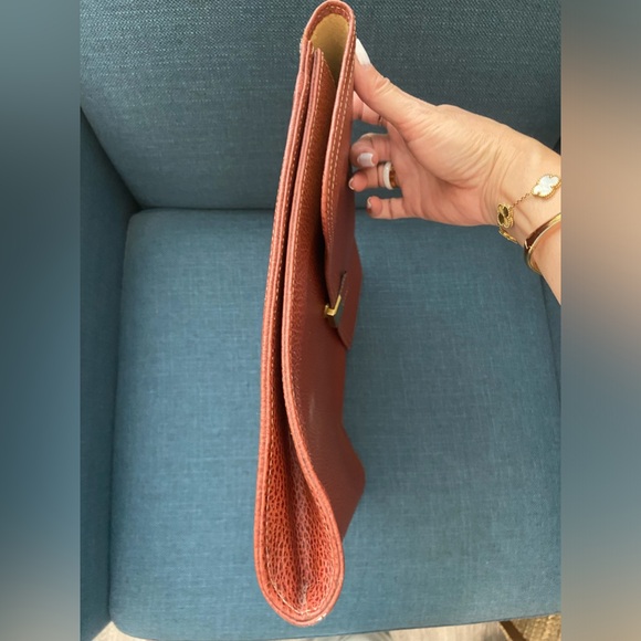 Vintage Nazarene Gabrielli Leather Copper Red Brown Portfolio Large Case Unisex - Picture 5 of 12